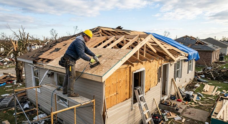 Storm Damaged Roof Repair