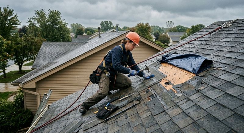 Storm Damaged Roof Repair